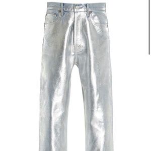 Agolde Silver Coated Jeans Size 26